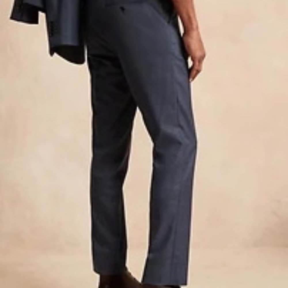 Banana Republic Mens Slim Italian Sharkskin Suit Pant